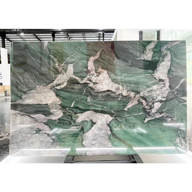 Luxury Brazil Translucent Granite Marble Natural Green Quartzite Slab Gaya Moss Emerald Brazilian Green Quartzite