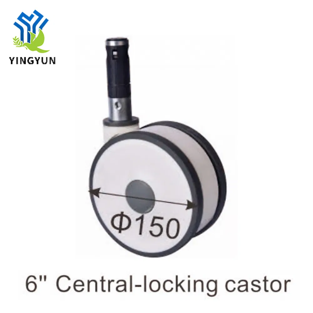 125mm 150mm Central Lock Hospital Medical Bed Castor Trolley Wheel Caster
