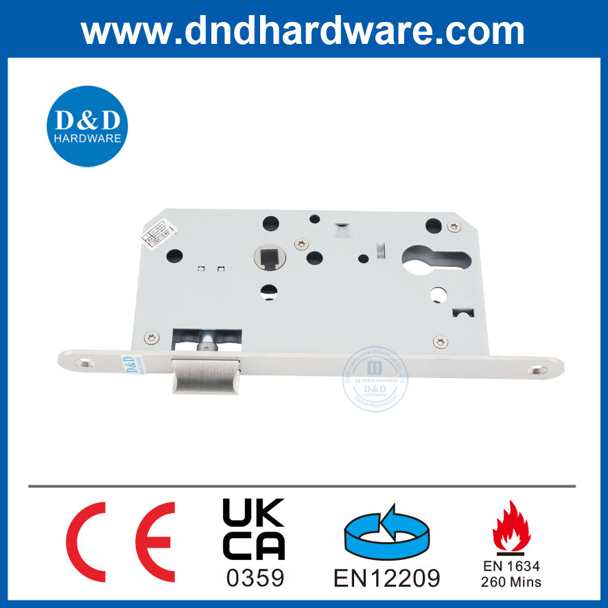 SUS304 Door Accessories CE Fire Rated Latch Bolt Lock Commercial Door Lock