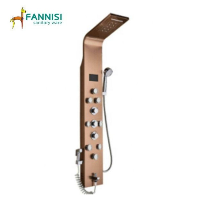 Factory Luxury Wall Mounted Thermostatic LED Rainfall Shower