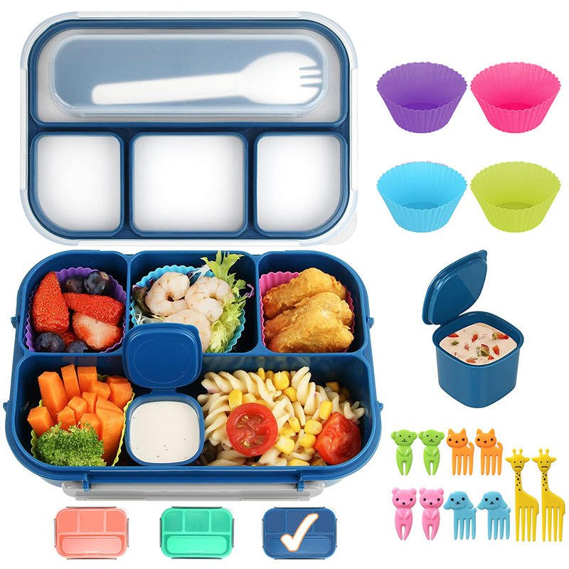 Sleek Portable Large-Capacity Microwave-Safe Lunch Box for School