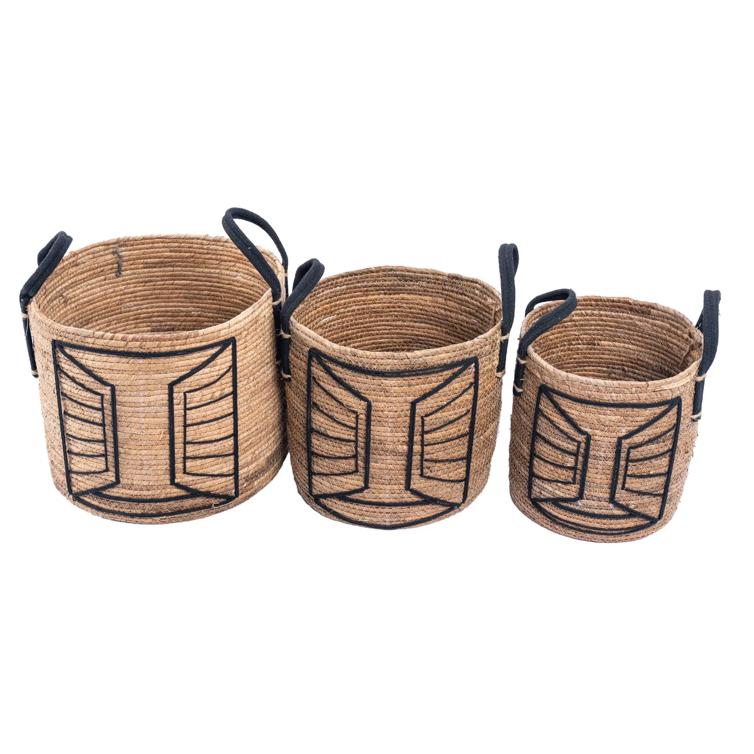Customized Handwoven Water Hyacinth Grass Home Storage Basket