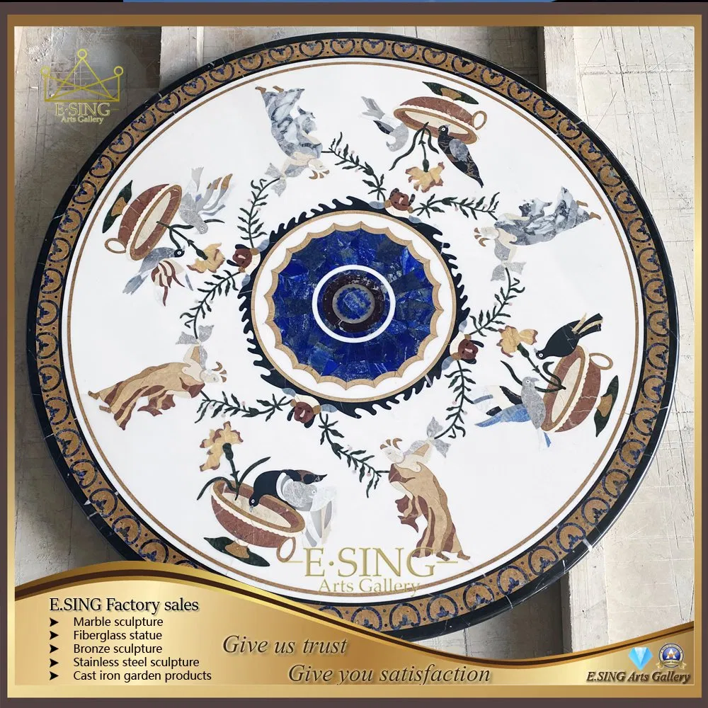 Waterjet Parquet High-Grade Marble Table Tiles Jazz Flower Parquet Tiles