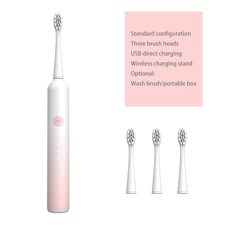 OEM Cheap Adult Sonic Electric Toothbrush Gradient Color Wireless Charging 6 Modes with CE, RoHS