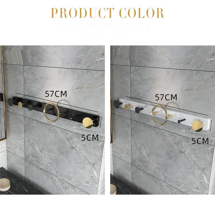 Marble Nordic Luxury Porch Bedroom Bathroom Wall Hanging Storage Coat Rack