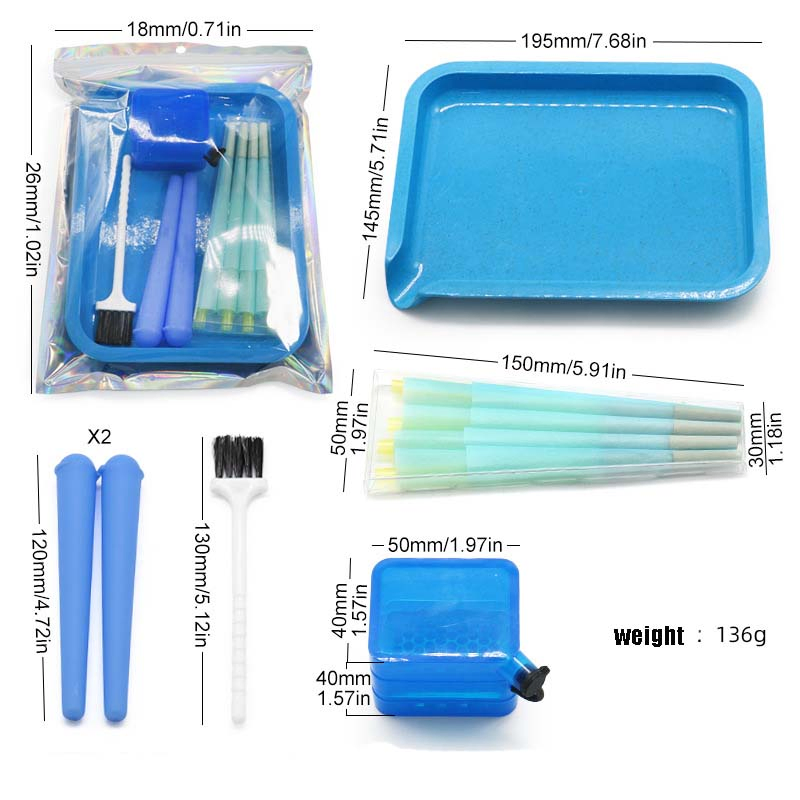 New Biodegradable Smoking Ashtray Set of 6 Sets 195*145 Trays Smoking Operating Tray Smoking Tray Wholesale Smoking Set