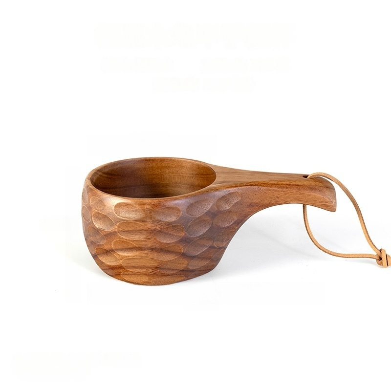 Wooden Coffee Cup Wood Novelty Mugs Reusable Decorative Teacup