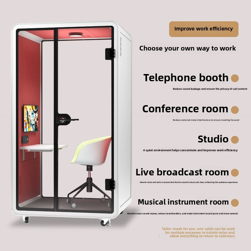 Acoustic Silence Booth Soundproof Office Pod for Home