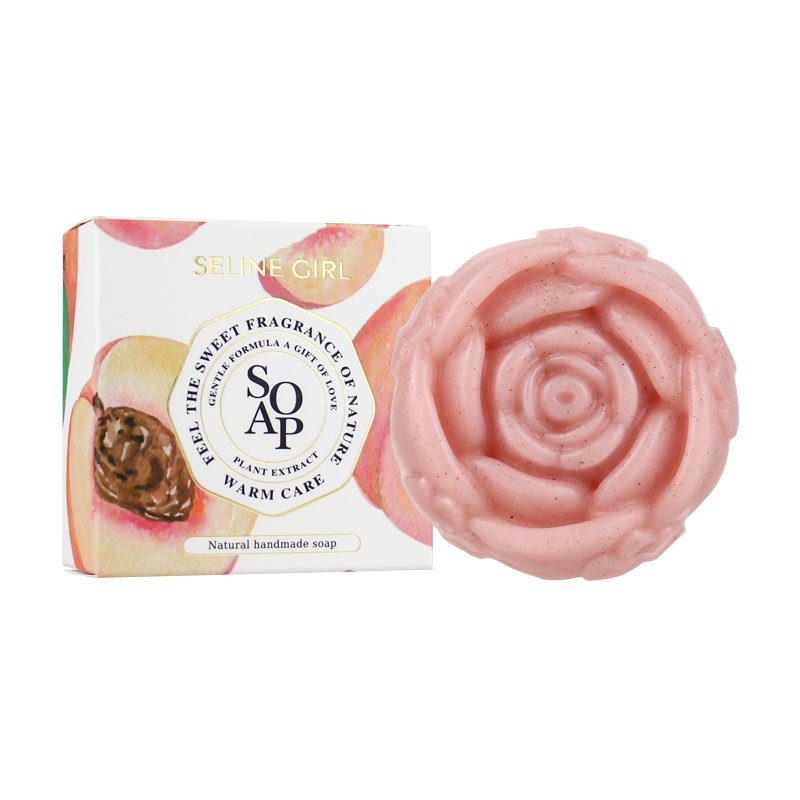 Seline Girl Chinese Color Box Toilet 80g Peach Handmade Soap