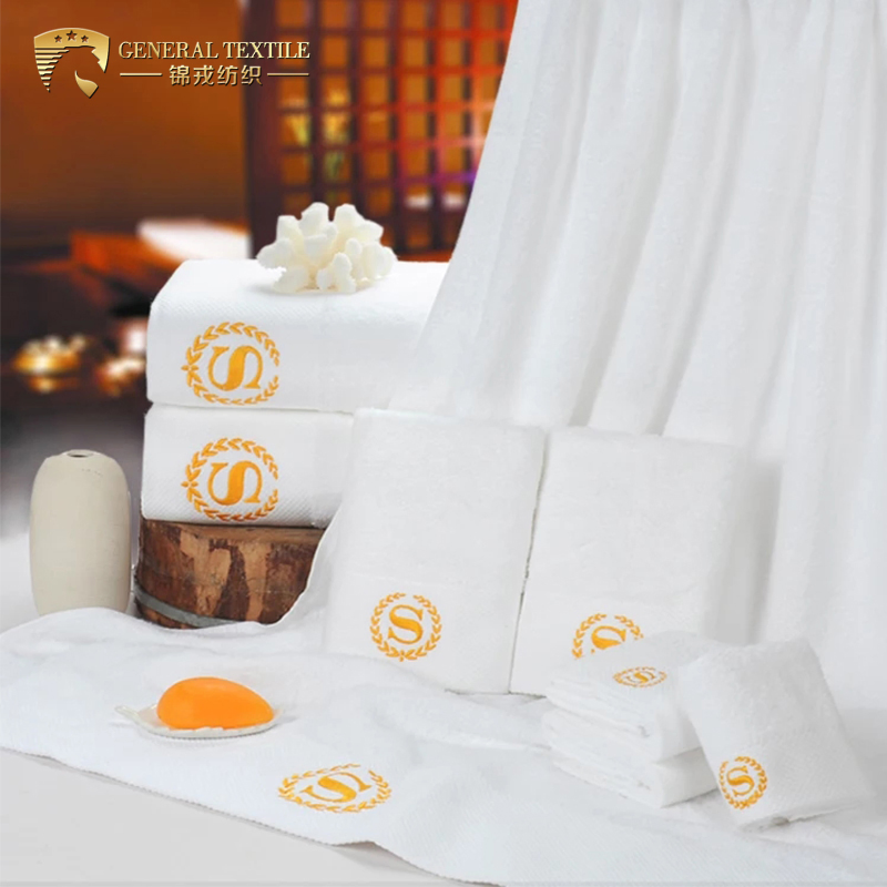 Custom Woven Logo Towels for Hotel Promotion, Corporate Gifts Towel Set