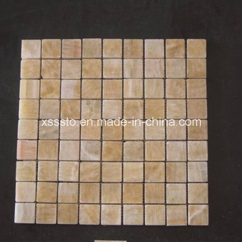 Honey Onyx Marble Mosaic Pattern