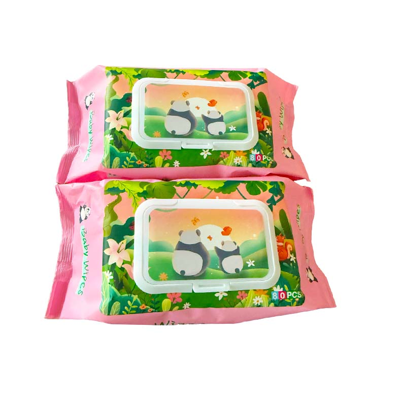 100%Bamboo 80PCS Skincare Cleaning Moist Wipes Flushable and Biodegradable Soft Disinfection Wet Wipe Baby Wet Wipe