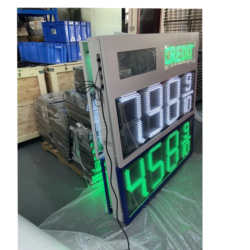 USA 16 Inch 8.889/10 Cash Credit Outdoor Digital Gas Station 7 Segment Number LED Display LED Gas Price Sign Board
