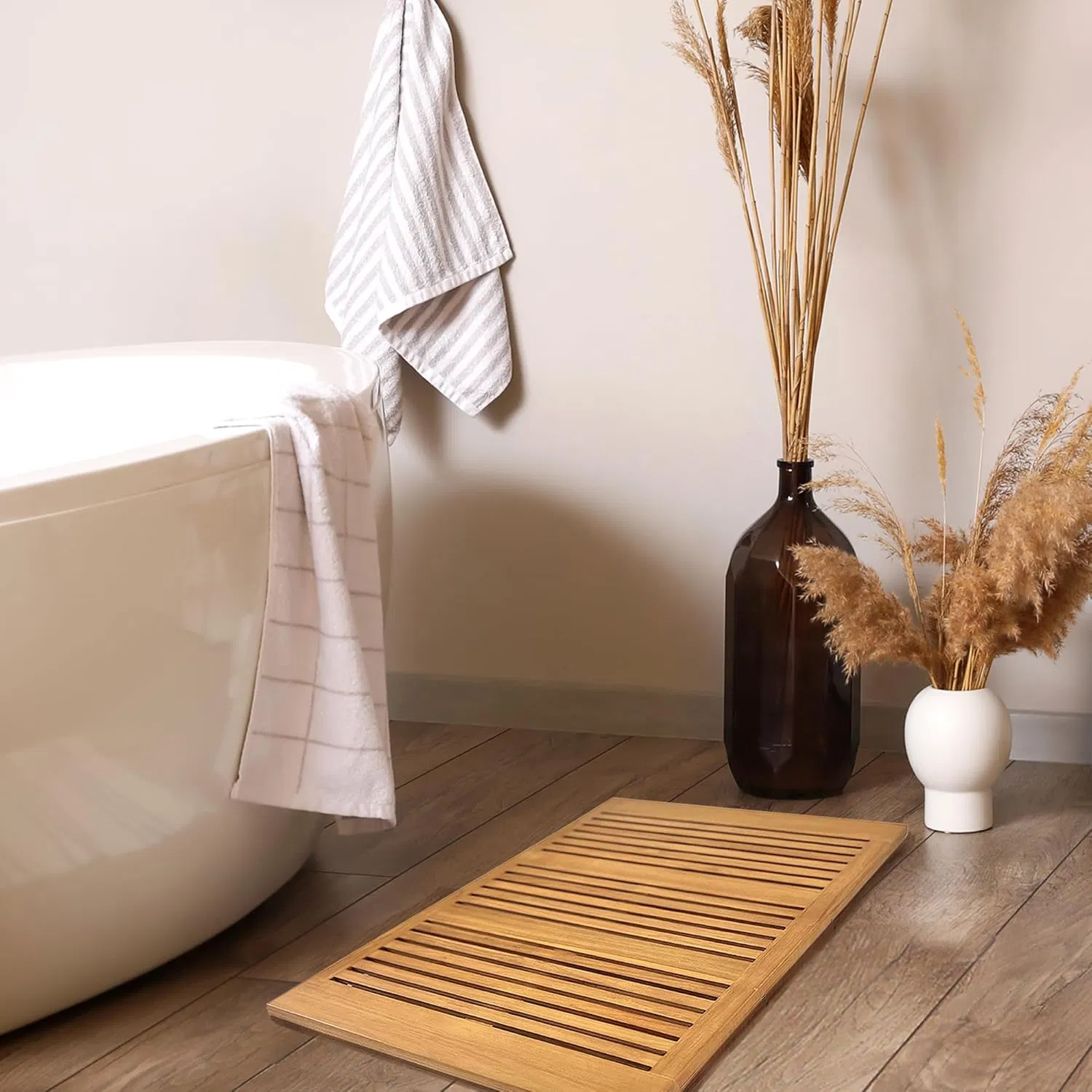 Solid Teak Shower Floor Mat