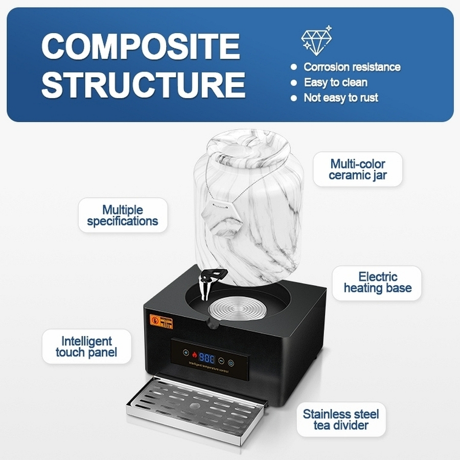 Dual-Temperature Green Single Head Beverage Shop Coffee Milk Juice Dispenser