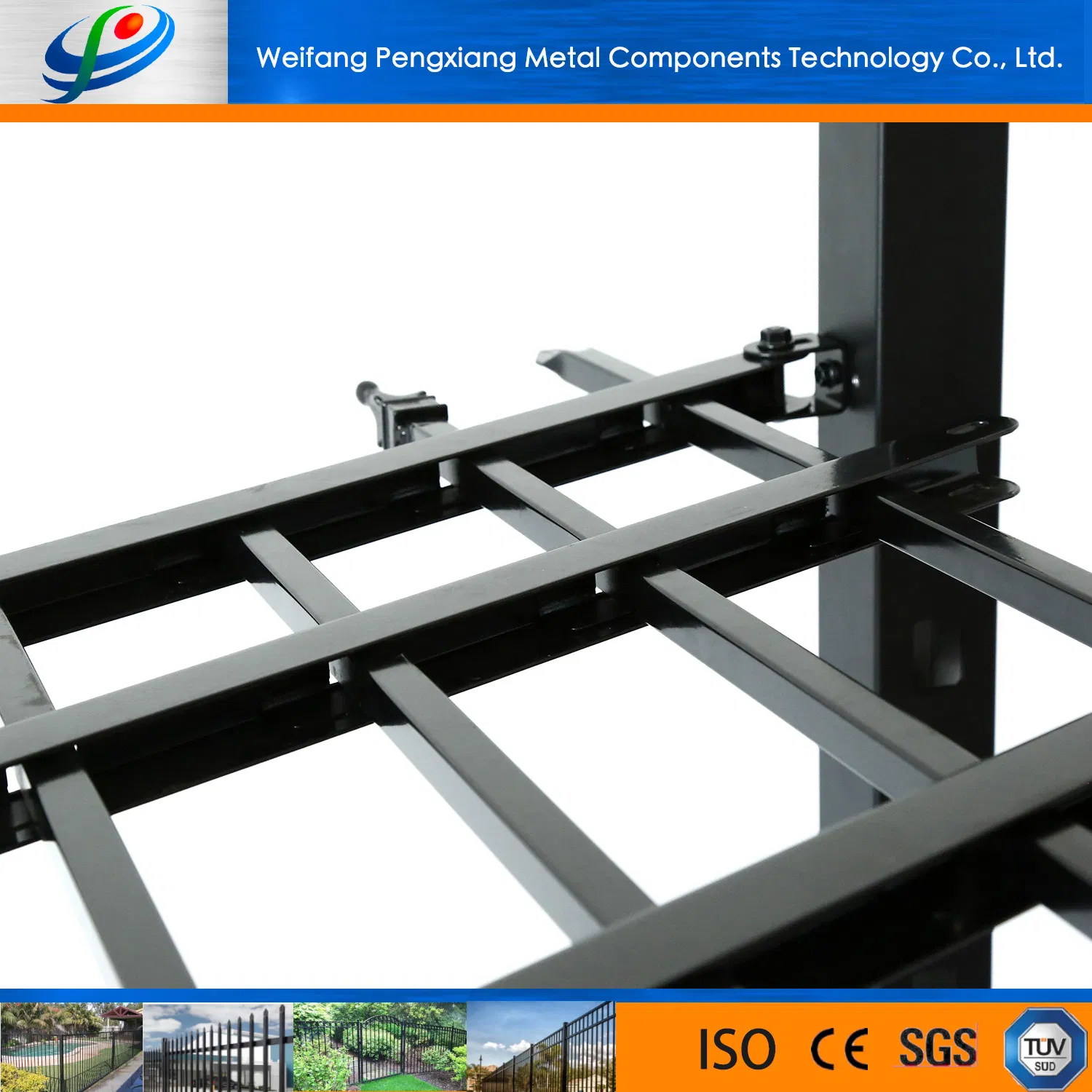 Factory Powder-Coated Steel Security Fencing with Lifetime Warranty