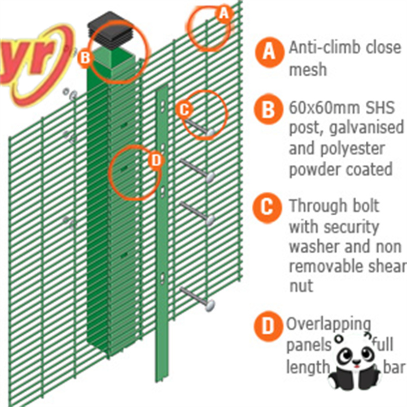 Easy Install Cost Effective 358 Stadium Security Fence 30 Years China Manufacurer