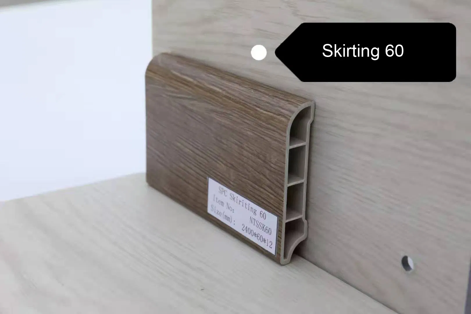 Vinyl Plank Flooring Accessories PVC Moulding Spc Skirting Baseboard