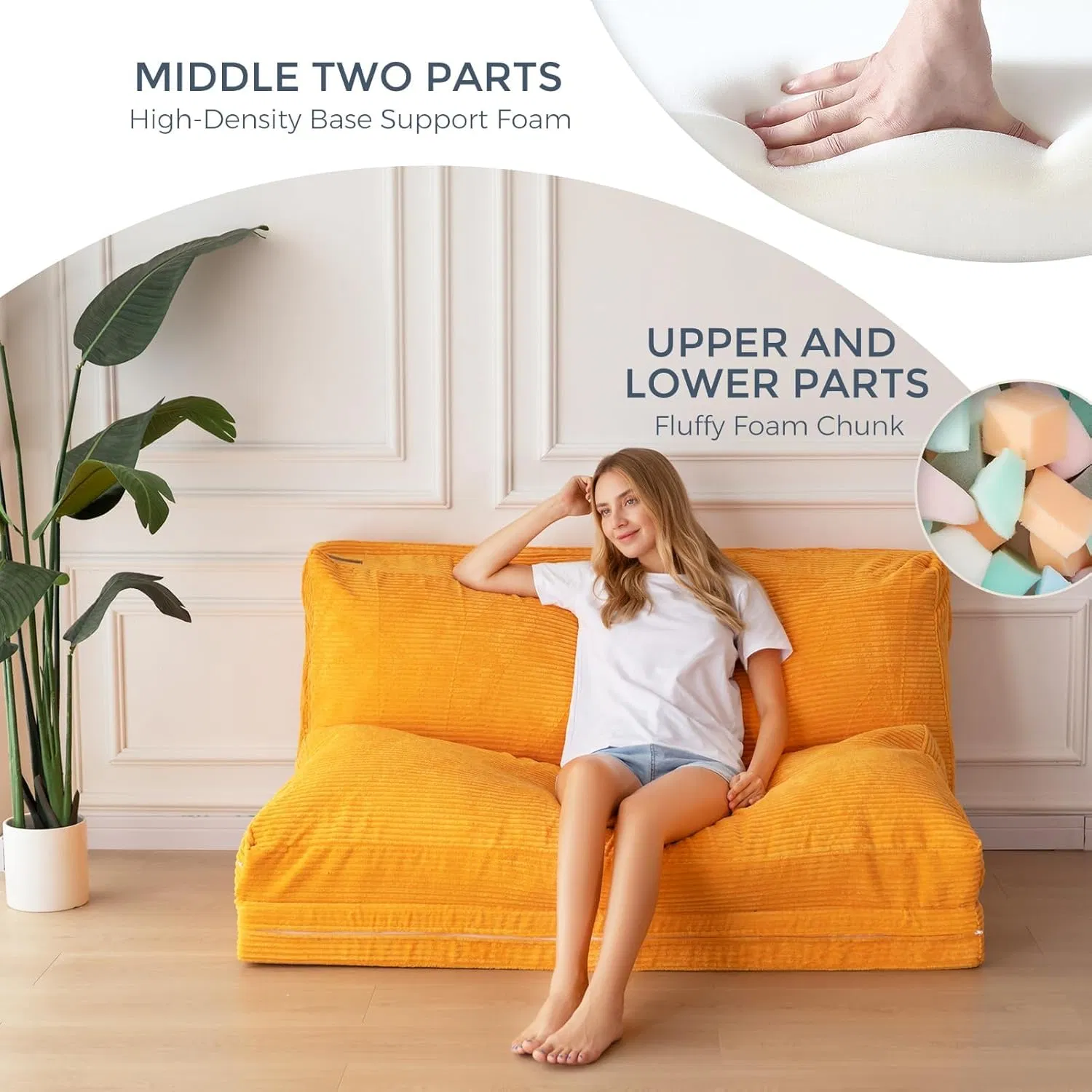 Bean Bag Couch Bean Bag Chair with Pocket