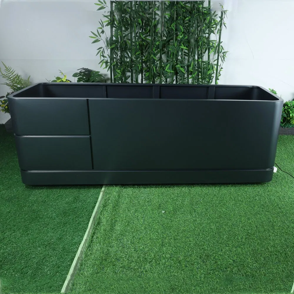 Прямоугольный уличный цветочный горшок из металла