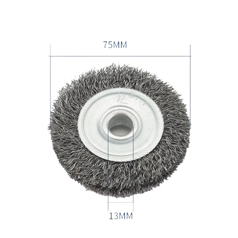 Brass & Stainless Steel Crimped Wire Wheel Brush – Round Industrial Grade