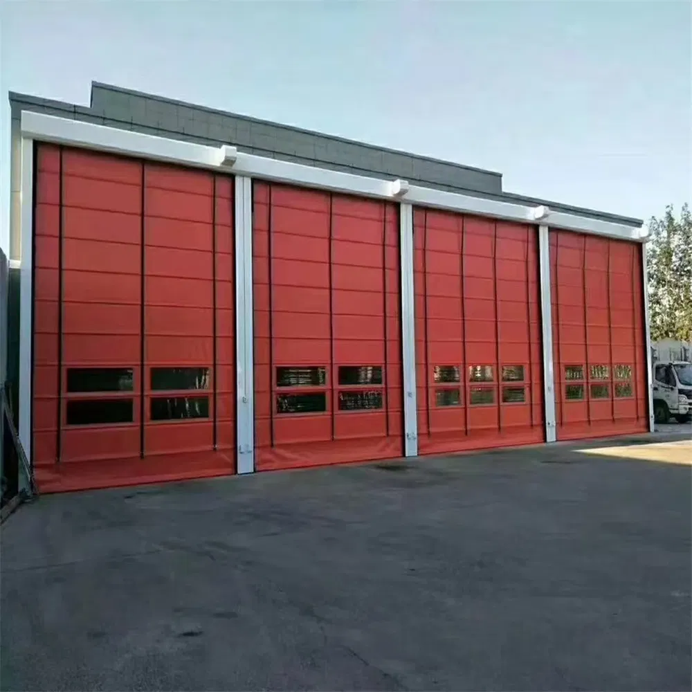 Auto Sensing Lift Sheet Shutter Car Wash Door Warehouse Auto High Speed PVC Stacking Doors