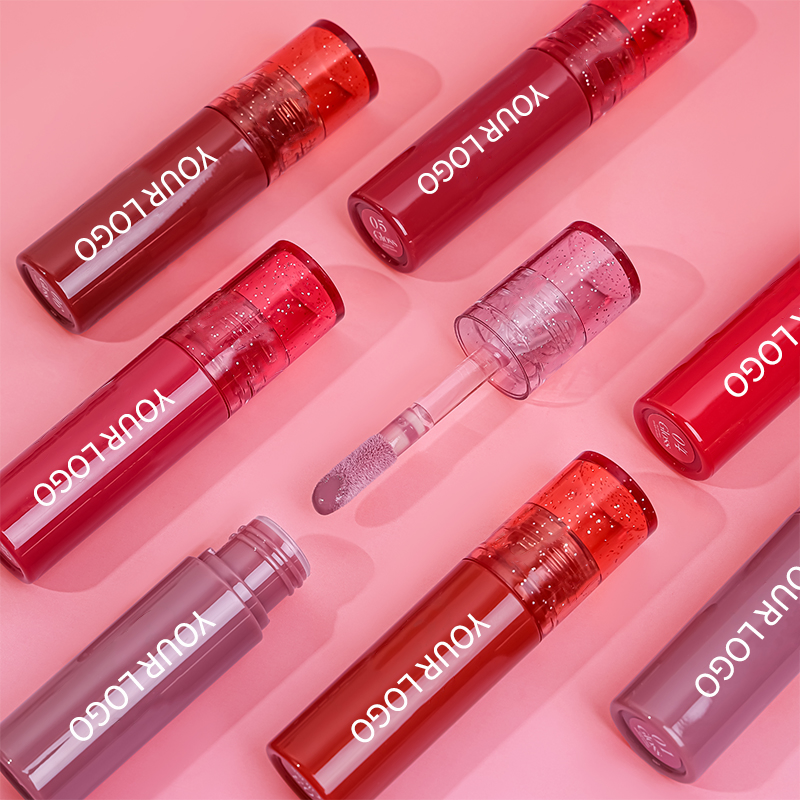 Private Label Lip Gloss Shiny Lip Plumping Vegan Glitter Liquid Glossy Makeup Lipgloss