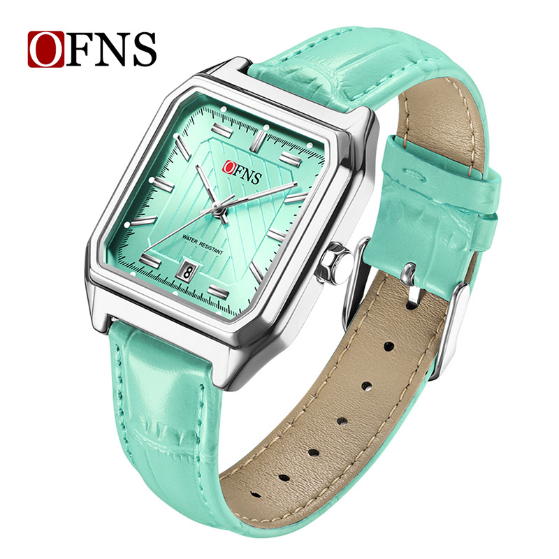Unisex Minimalist Square Calendar Fashion Watch Luminous Waterproof Quartz Wristwatch