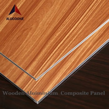 Алюминиевая композитная панель Alucoone с деревянным декором 1220x2400мм