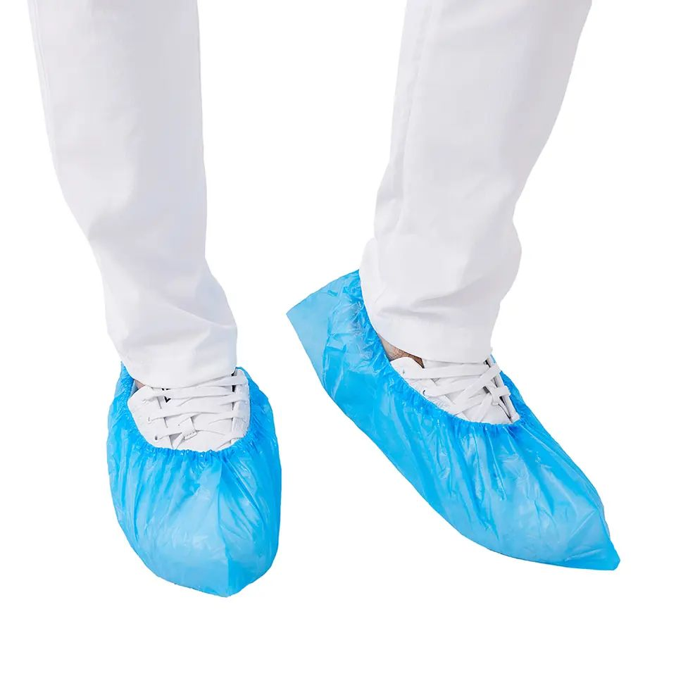 Overshoes Waterproof Wholesale Foot Cover Plastic Anti-Slip Disposable PE Shoe Cover