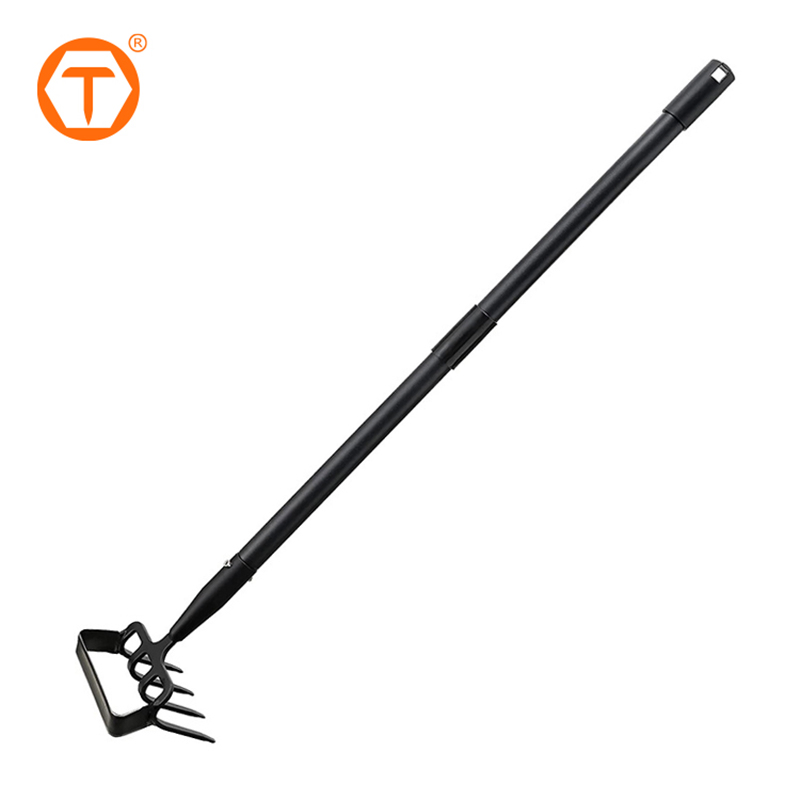 Heavy Duty Agricultural Tool Long Handle Scuffle Loop Hula Action Stirrup Garden Hoe Weeding Rake
