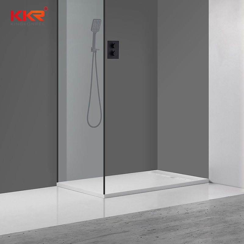 Brown Color Composite Stone Shower Base Stone Pan