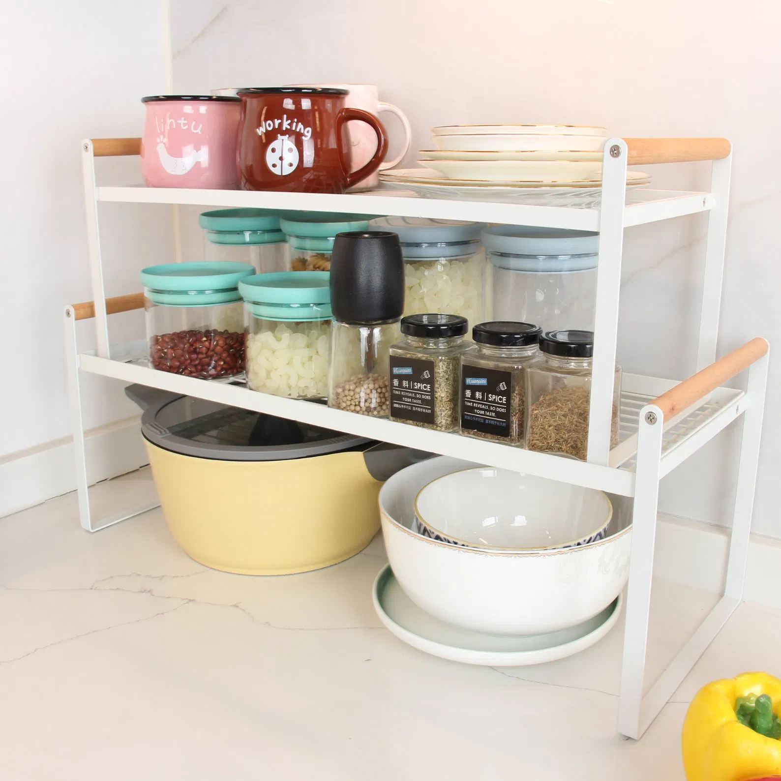 Металлическая стеллажная полка для кухни, 3 шт.