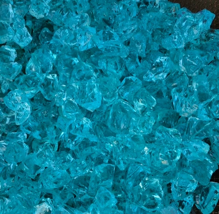 Glacier Blue Glass Stone Decorative Glass