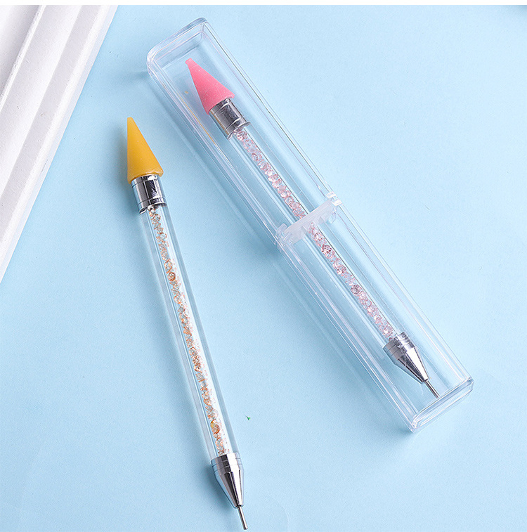2020 New Dual-Ended Nail Wax Dotting Tool Rhinestones Picker Pen, Nail Art Dotting Pen