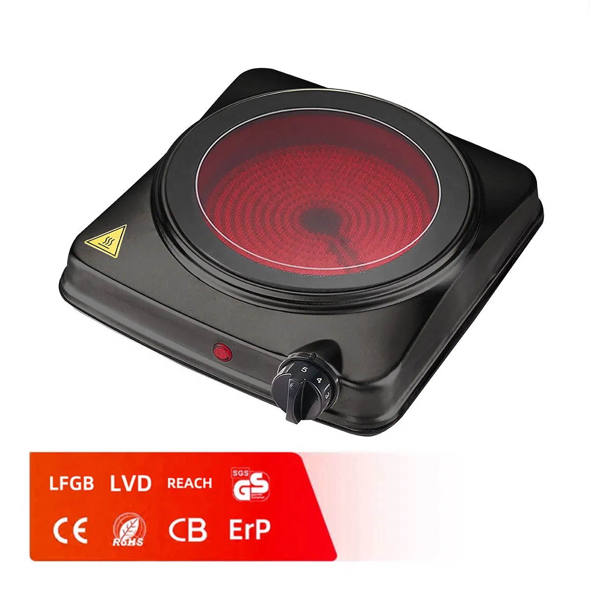 Single One Burner Small Electric Ceramic Infrared Hot Plate Cooktop Hob
