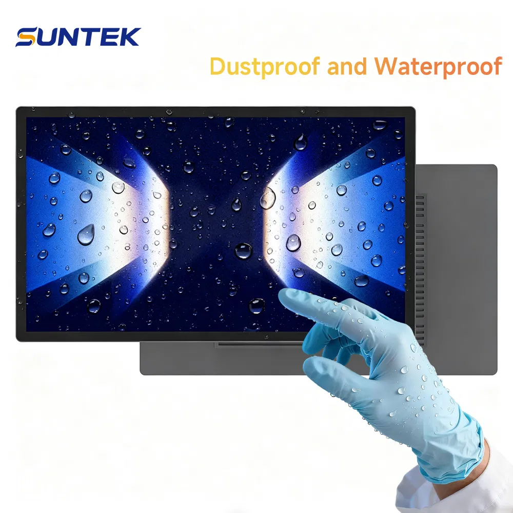 Suntek 2025 New Arrival 15.6-Inch Touch Display Embedded Open Frame Desktop Wall Mounted Touch Screen Monitor for Hotel and Hospital