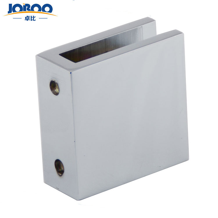 Wholesale Custom Solid Brass Square Shower Door Clamp Glass Mounting Holding Bracket for Door