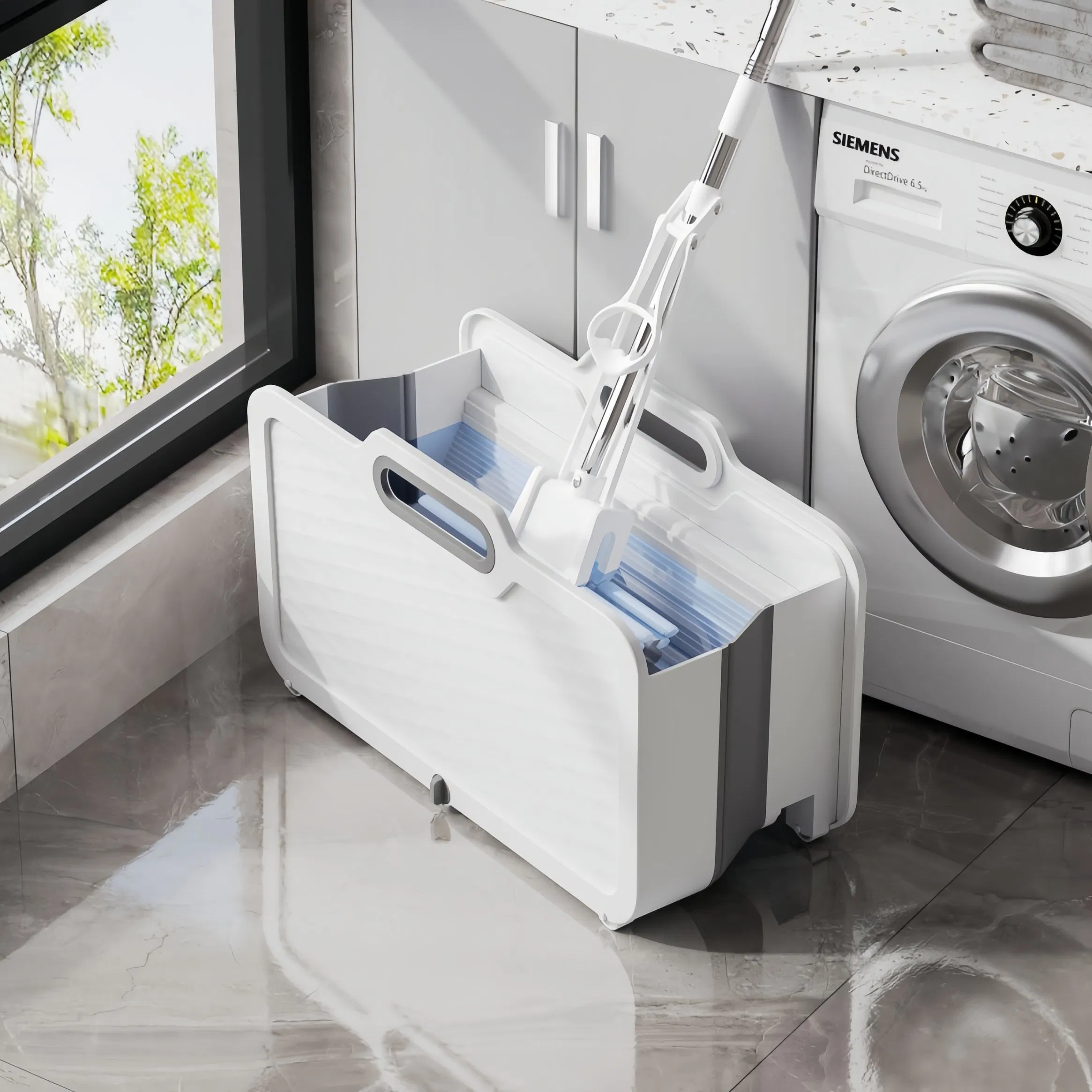 Joyclean Collapsible Mop Bucket Foldable Design for Easy Storage & Portability Cleaning Tool