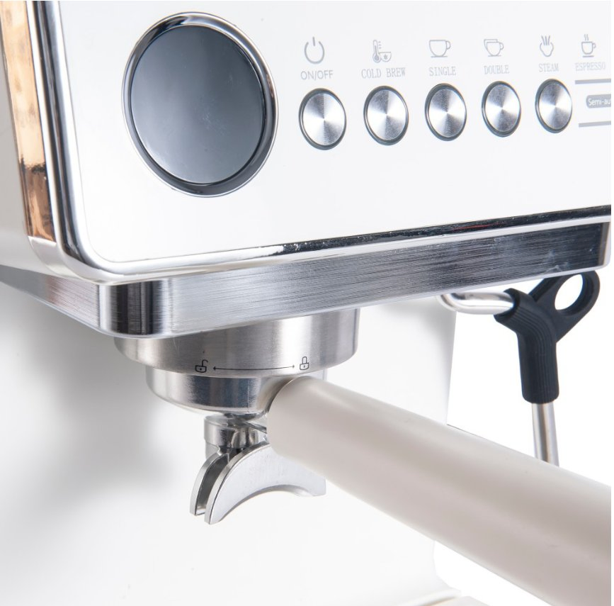 Versatile 15-Bar Espresso Machine with Integrated Bean Grinder