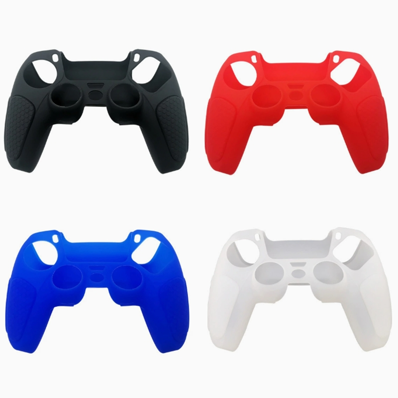 Anti-Slip Silicone Case Cover for PS5 Controller Waterproof Dotted Grip Protective Durable Shell