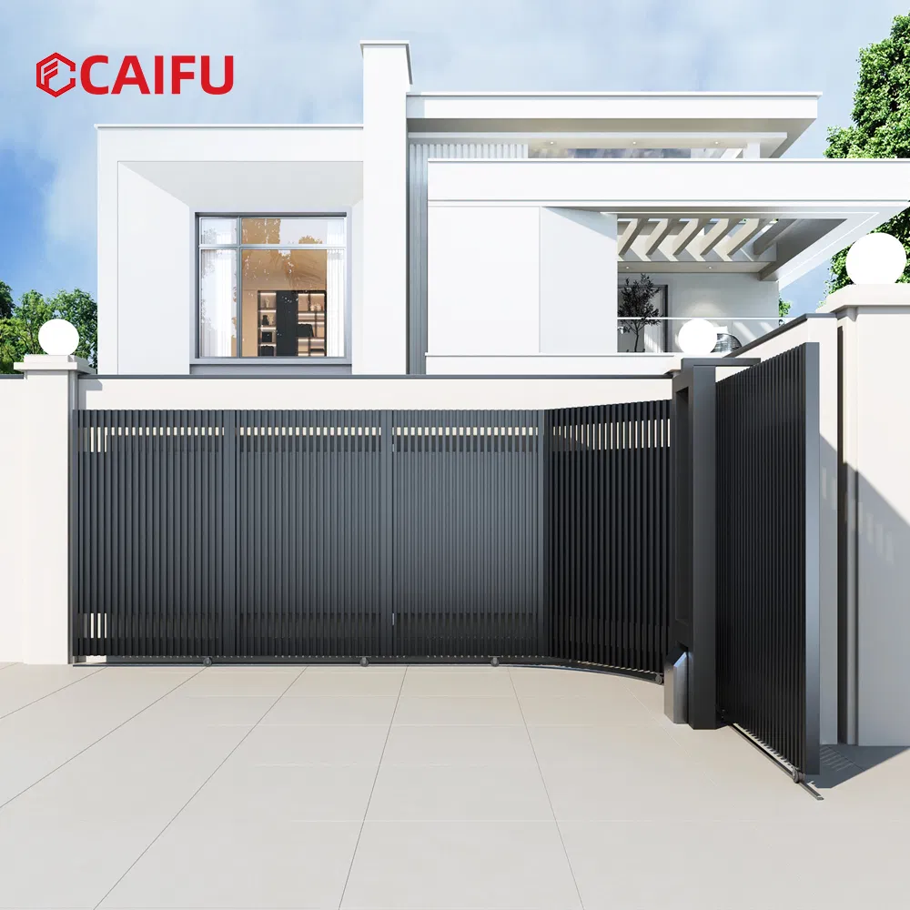 Turning Gate 90° Right-Angle Corner Automatic Sliding Gate for Courtyard Entrance