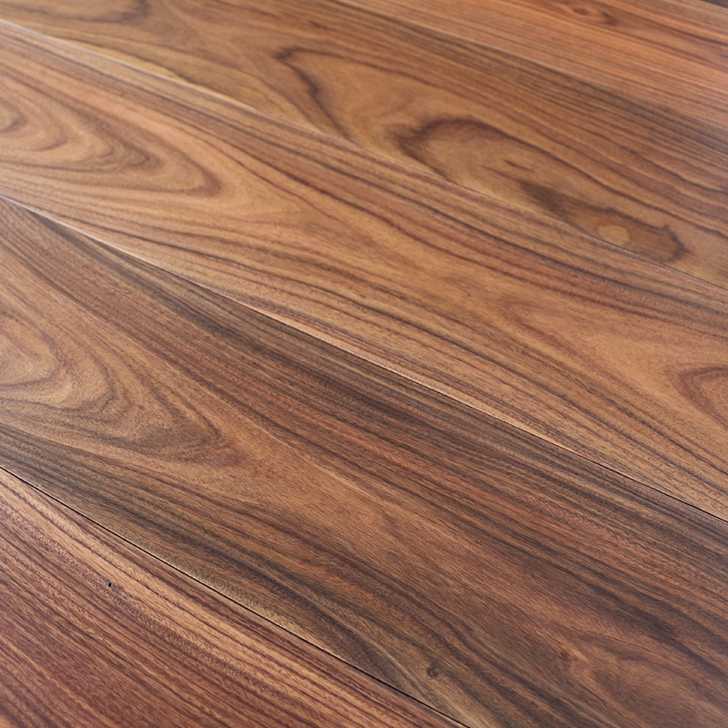 High-End Wood Wax Oil Surface Mahogany Solid Wood Flooring 0755