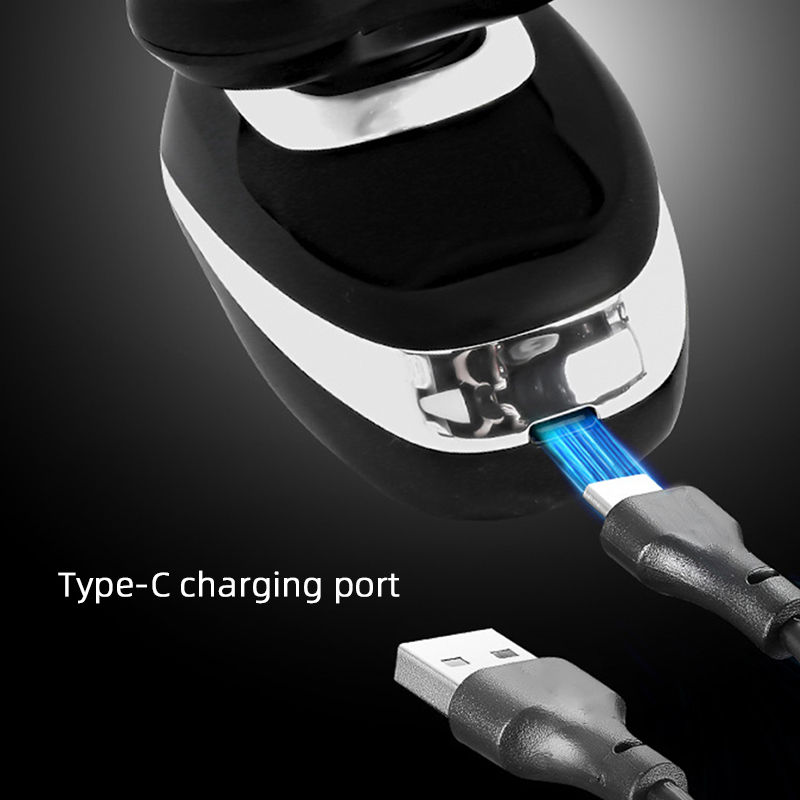 Cordless 5D Men Rotary Hair Trimmer Waterproof Magnetic Blade Head Shaver