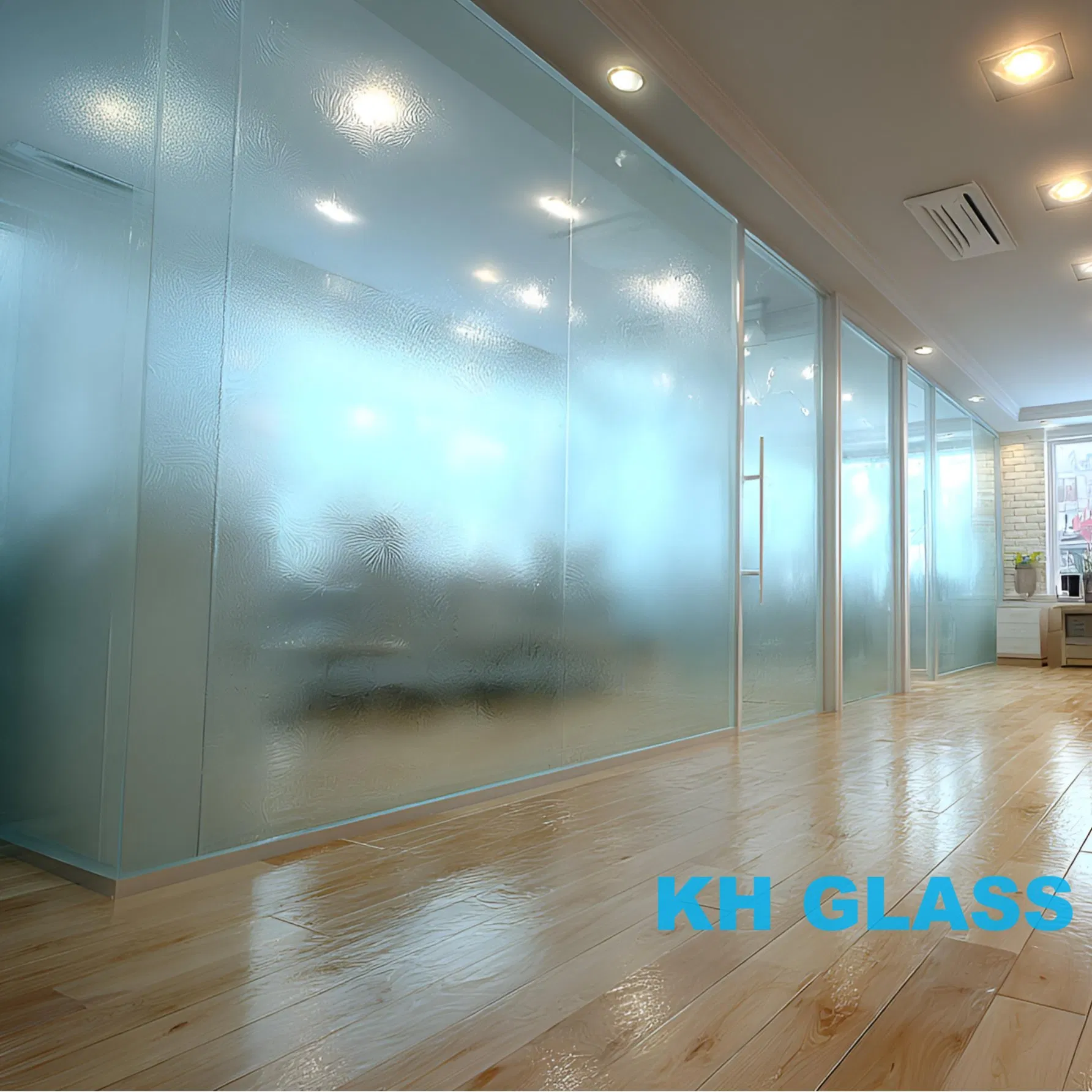 High-Quality Pattern Glass Art Partition with 25mm Thickness and 86-89% Light