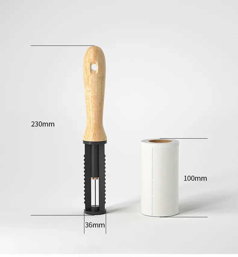 Extra Sticky Lint Cleaner Dust and Lint Remover Pet Hair Roller with Wood Handle Extra Sticky for Cleaning Wholesale