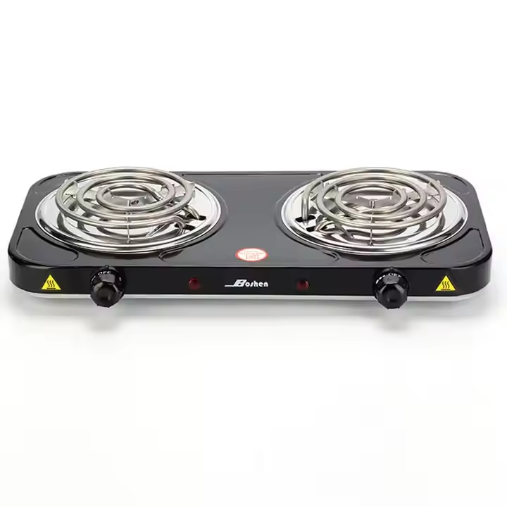 220V 2000W Double Head Electric Stove Multifunctional Temperature Control Kitchen Double Burner Hot Plate