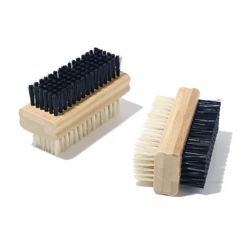 Cross-Border Solid Wood Double-Sided Nail Dust Removal Shoe Cleaning Brush