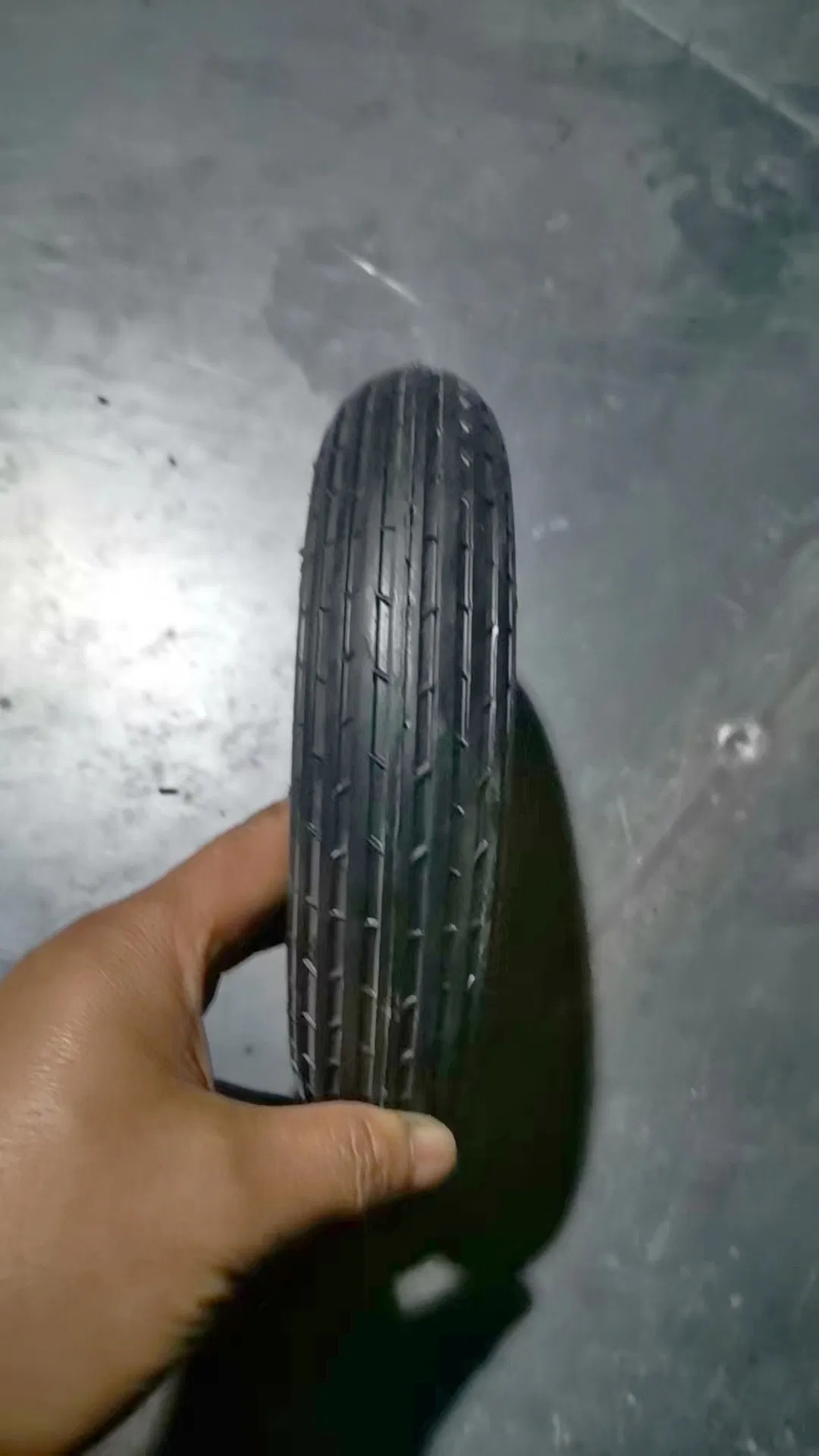 Small Wheelbarrow Wheel Kit Flat Free Rubber Solid Wheels for Yard Carts