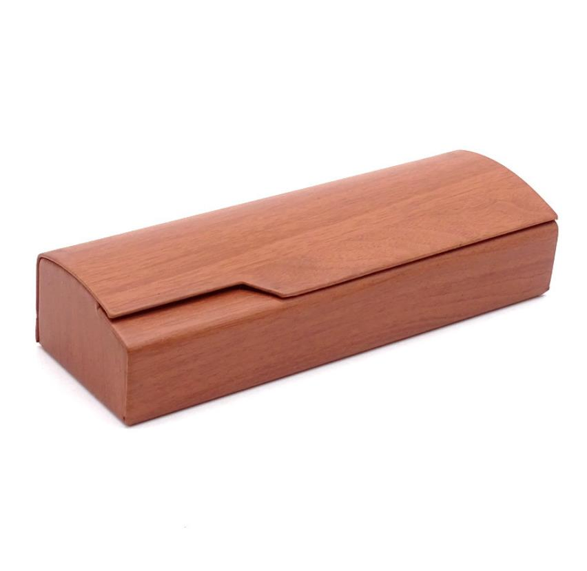 Fashion Folding Sunglasses Case Handmade Myopic Eyeglasses Box Metal Case with Bamboo Printing